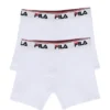 Lot de 2 boxers blancs à taille mi-haute pour homme
