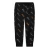 Pantalon décontracté en maille monogrammé pour homme, noir