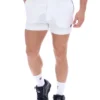 Short blanc High Tide en tissu éponge à rayures et poches