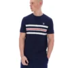 T-shirt en maille à rayures en résille Fila Gerardo bleu marine