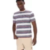 T-shirt à rayures teint dans la masse Gardenia Cesare