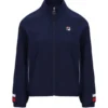 Veste de survêtement de tennis bleu marine pour femme