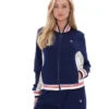 Veste de survêtement emblématique Silvana Fila bleu marine