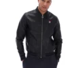 Veste en simili cuir « Malyk Archive Influence » noire