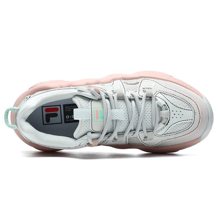 Baskets basses Barricade « Gris, rose et blanc »