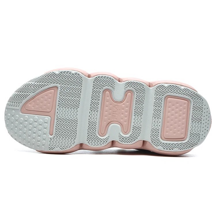 Baskets basses Barricade « Gris, rose et blanc »
