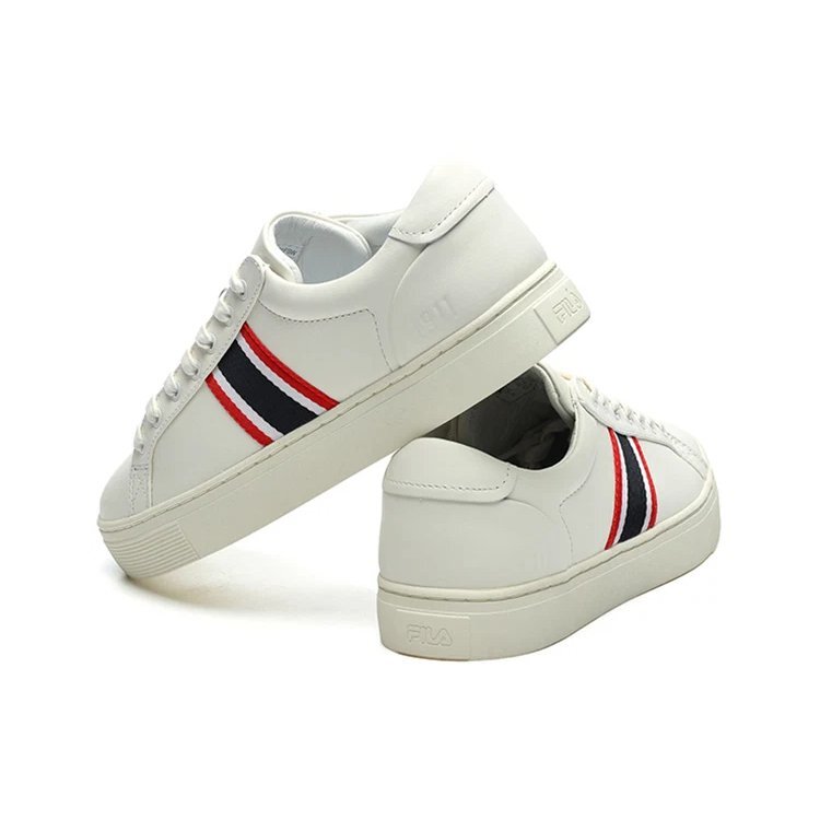 Baskets basses « Blanc Rouge Noir »