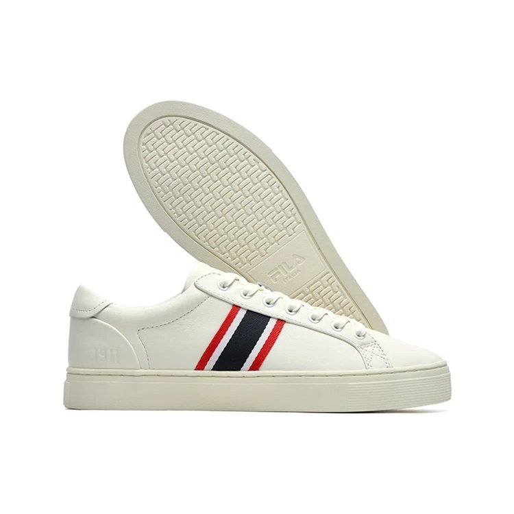Baskets basses « Blanc Rouge Noir »