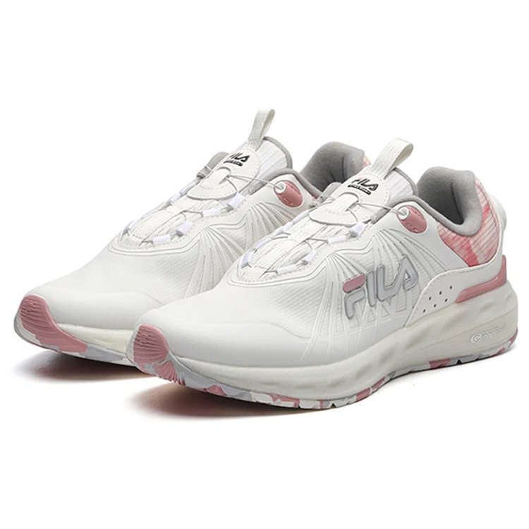 Baskets basses en polaire « White Pink »