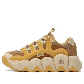 Baskets chunky CROISSANT « Jaune Marron »