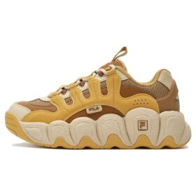 Baskets chunky CROISSANT « Jaune Marron »