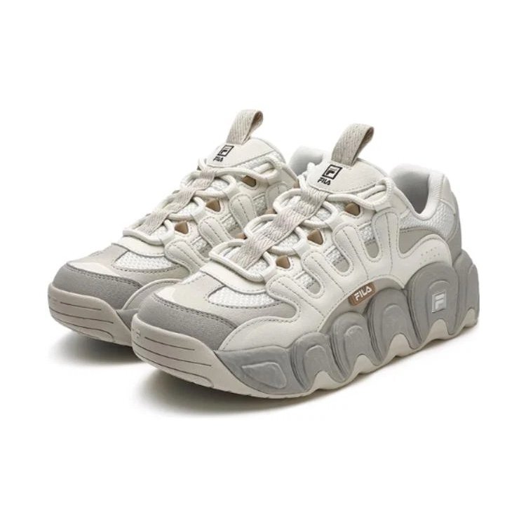 Baskets chunky CROISSANT « White Grey »