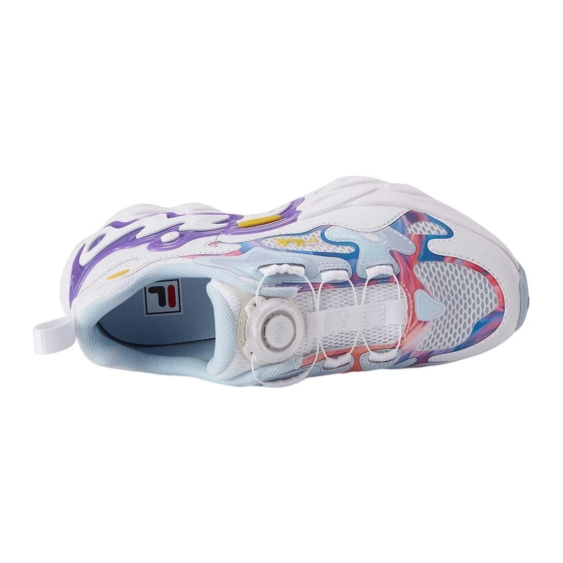 Baskets de course BOA « Blanc Bleu Rose »