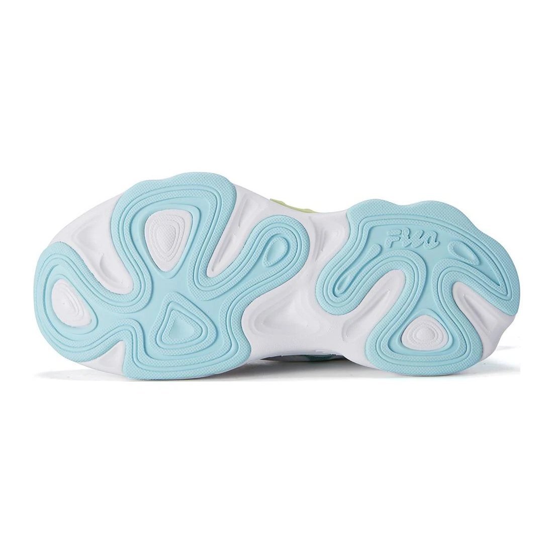 Baskets de course tendance « Blanc Bleu Jaune »