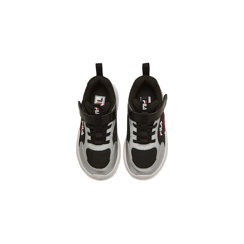 Baskets de sport « Argent Noir Rouge »
