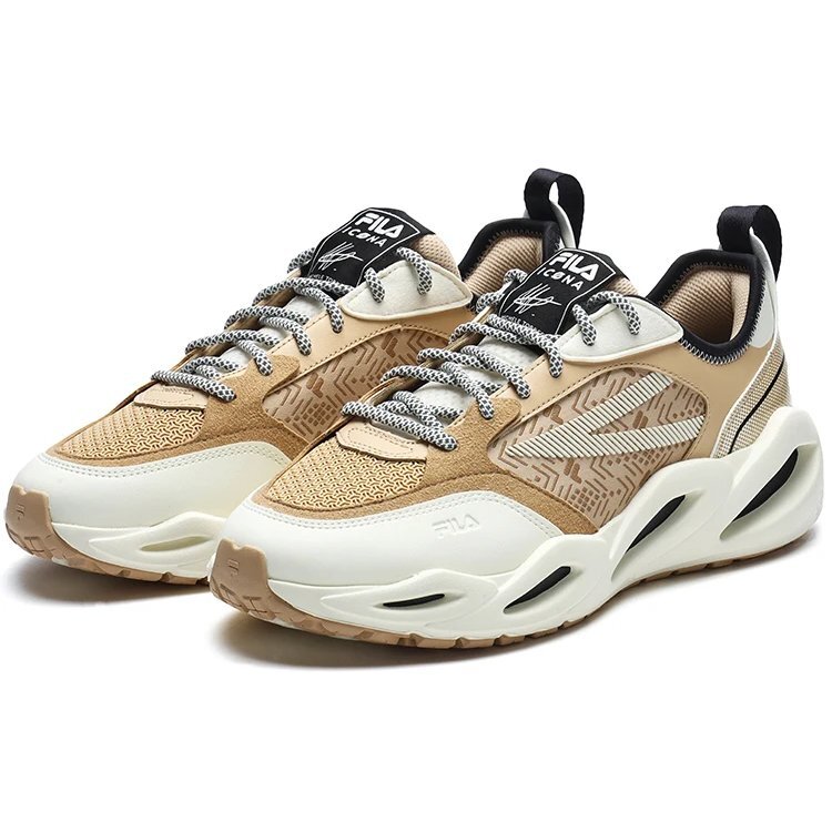 Baskets de sport « Beige Blanc »