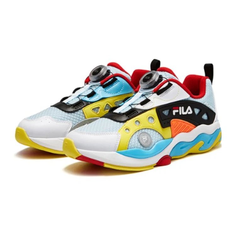 Baskets de sport « Blanc Bleu Jaune »