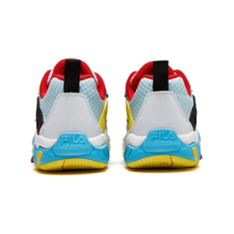 Baskets de sport « Blanc Bleu Jaune »