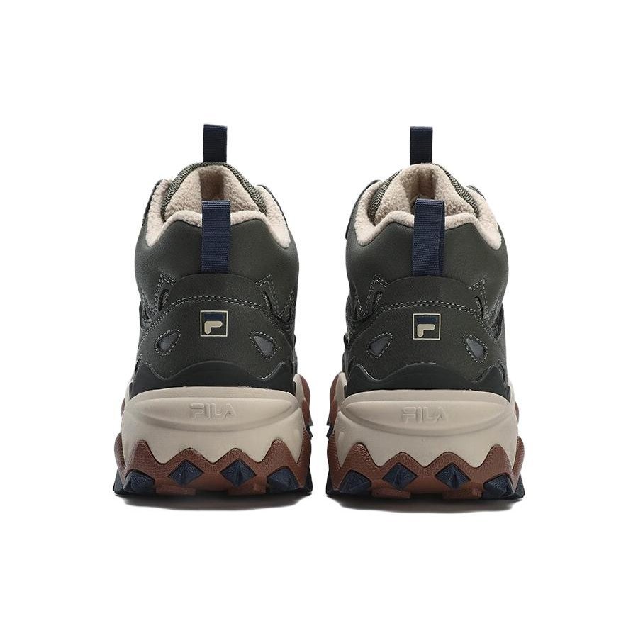 Baskets de sport vintage « Vert olive Blanc »