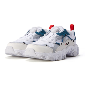 Baskets Fluid « Blanc Gris Bleu sarcelle »