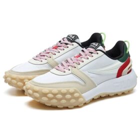 Baskets Gara Chunky « Blanc Rouge Vert »