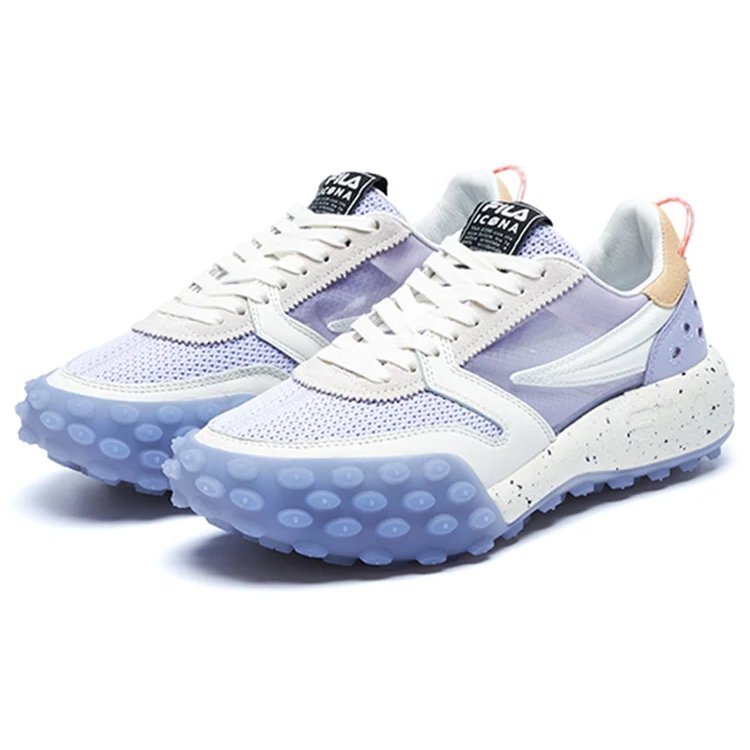 Baskets Gara Chunky « Violet Blanc »
