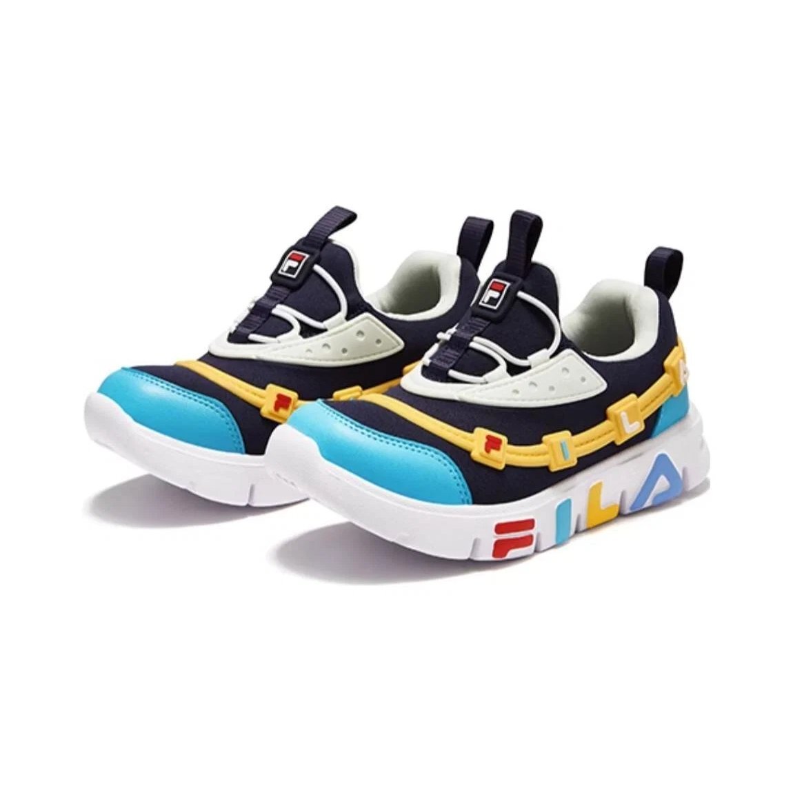 Baskets GGUMI « Noir Bleu Jaune »