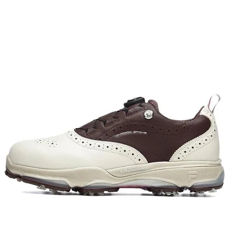 Baskets Golf Oxford Spike « Blanc-Marron »