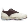 Baskets Golf Oxford Spike « Blanc-Marron »
