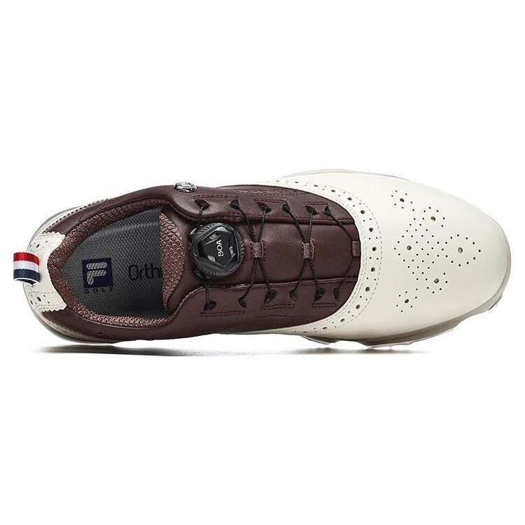 Baskets Golf Oxford Spike « Blanc-Marron »
