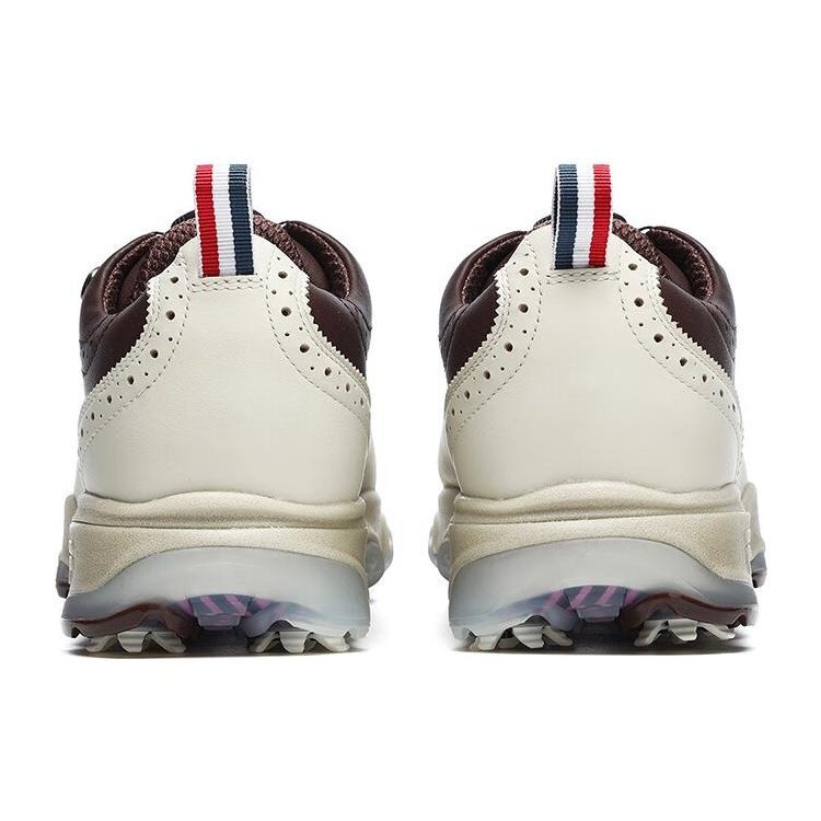 Baskets Golf Oxford Spike « Blanc-Marron »