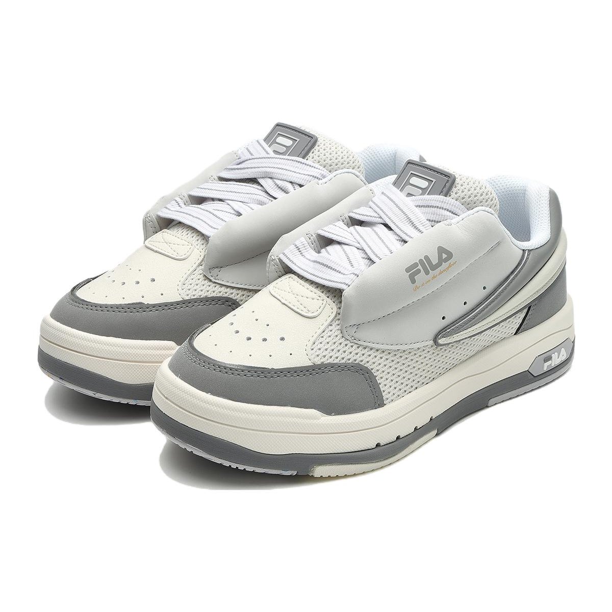 Baskets Mix Low « Crème, Blanc, Gris »