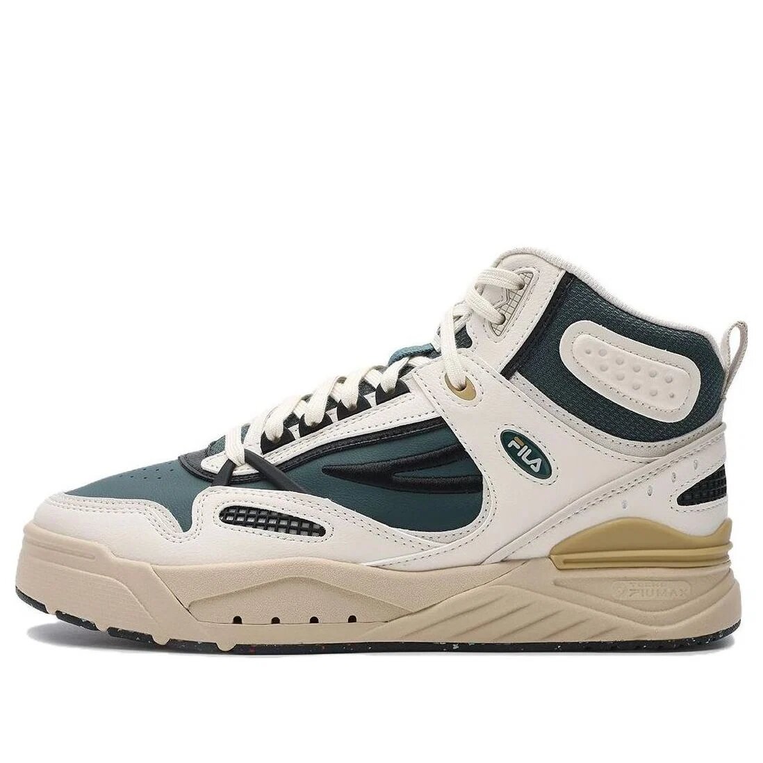 Baskets montantes « White Green »