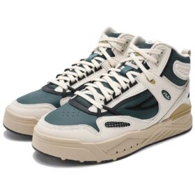 Baskets montantes « White Green »