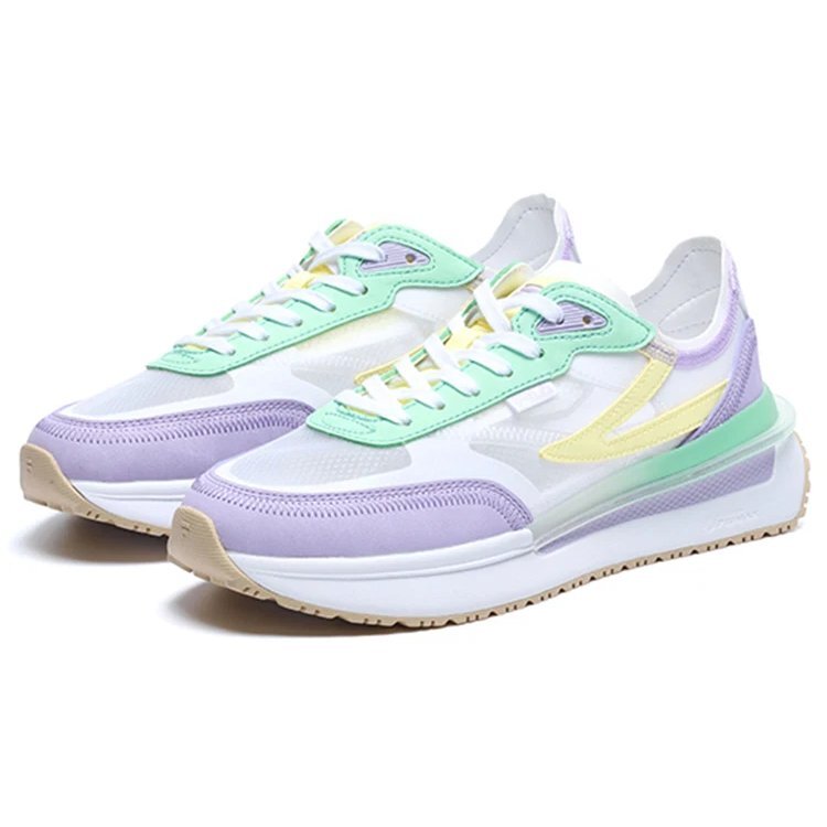 Baskets Renno Classics « Blanc, lilas, vert »