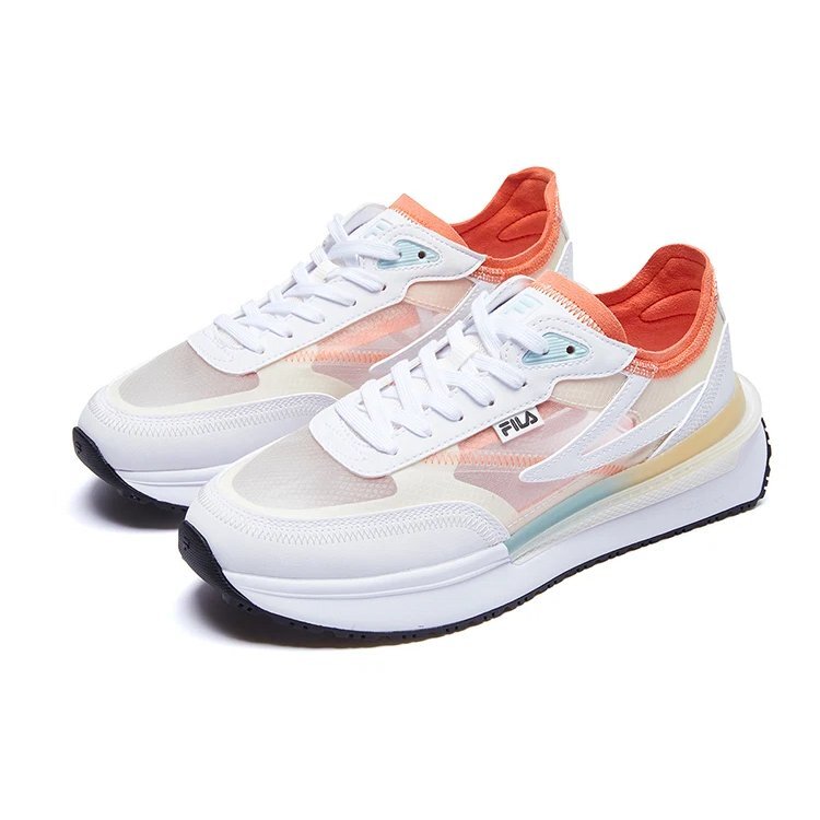 Baskets RENNO Classics « Blanc Orange »