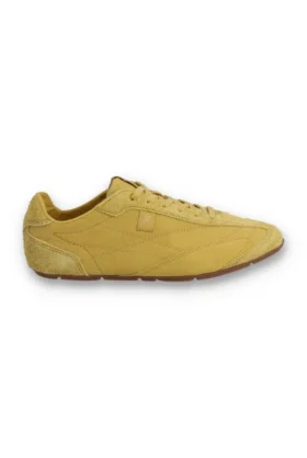 Baskets Ritmo en daim jaune pour femme