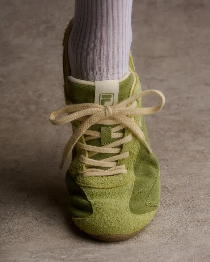 Baskets Ritmo en daim vert pour femme
