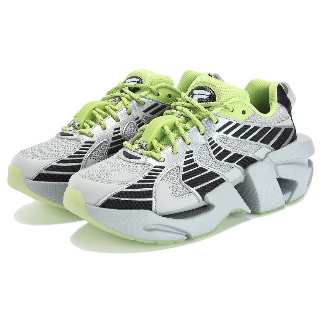 Baskets Space Low « Gris Noir Vert »