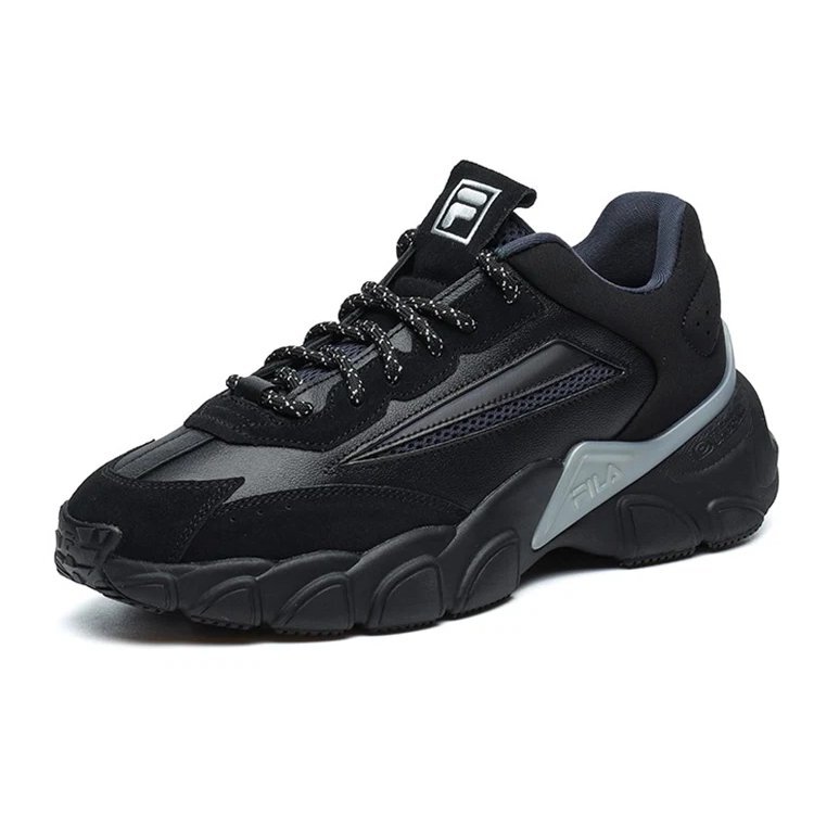 Baskets tendance, chaussures de course basses « Noir Gris »