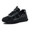 Baskets tendance, chaussures de course basses, noir/gris