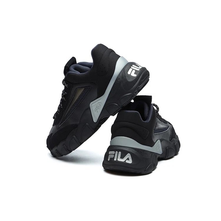 Baskets tendance, chaussures de course basses « Noir Gris »