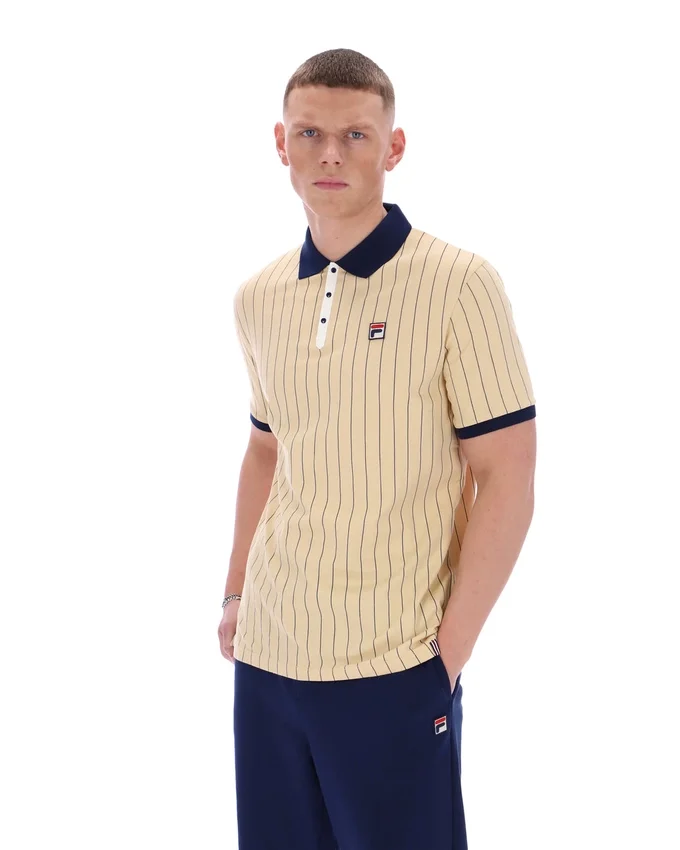 Beige classique Polo rayé vintage classique BB1