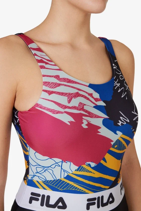 Body à imprimé intégral multicolore