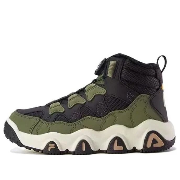 Bottes mi-hautes « Vert olive noir »