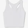 Brassière longue ligne Cross Court blanche