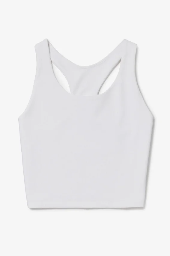 Brassière longue ligne Cross Court blanche