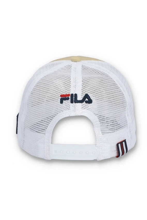 Casquette classique beige Addie Slogan en néoprène avec dos en maille