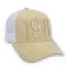 Casquette classique beige Hazza Large 1911 à dos en maille brodée