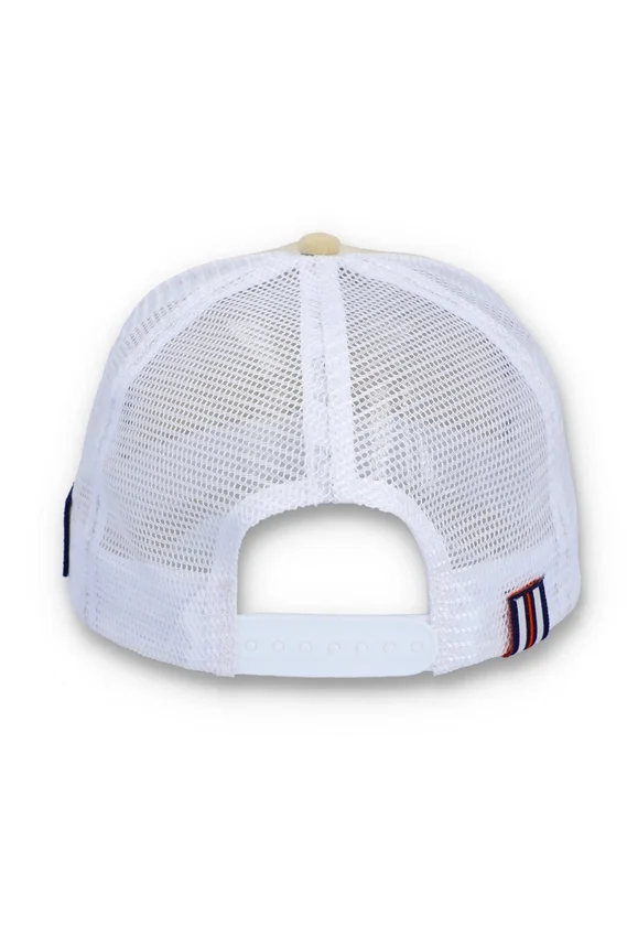 Casquette classique beige Hazza Large 1911 à dos en maille brodée